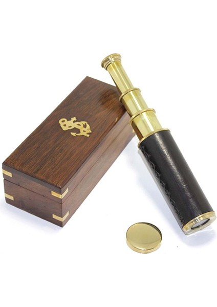 Ahşap Kutulu Pirinç Dürbün 41*4 cm