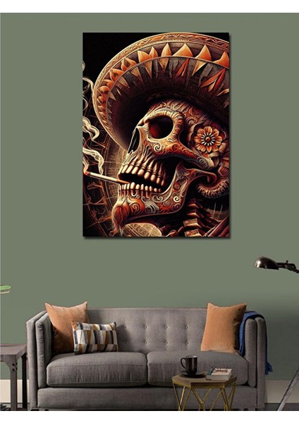 Kanvas Tablo Meksikalı Iskelet 50X70 cm modelleri