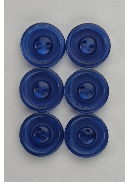 Akrilik Şeffaf Renkli Saks Kaban Çeket Hırka Yelek Düğmesi 6 Adet