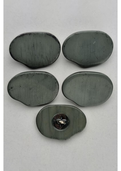 Büyük Boy Akrilik Deliksiz Füme Çeket Hırka Yelek Düğmesi 5 Adet