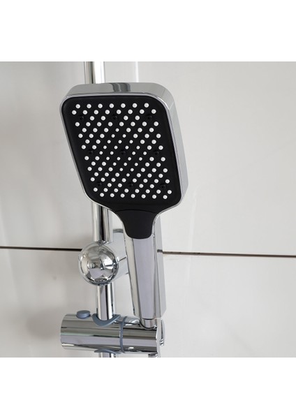 Banora Deluxe Oval Robot Duş Sistemi, 2 Fonksiyonlu El Duşu, Paslanmaz Çelik, Standart Sabunluk, Krom