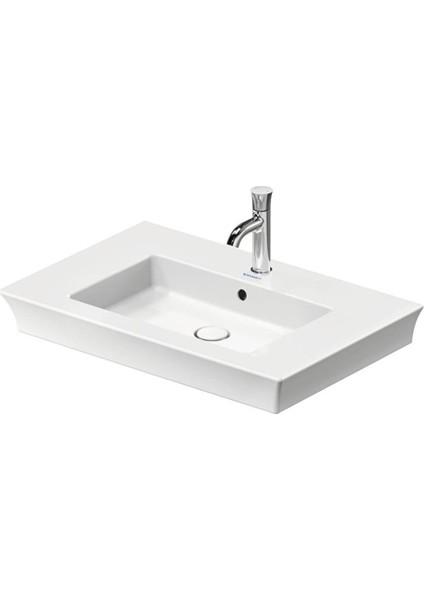 White Tulip Etajerli Lavabo 75 cm + Lavabo Bataryası Medium