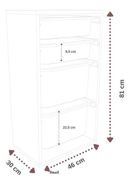 %100 Mdf - Small Mono 6 Sepetli Oyuncak Dolabı (SMALLMONO6SEPET-6O-BEYAZ) indirimleri