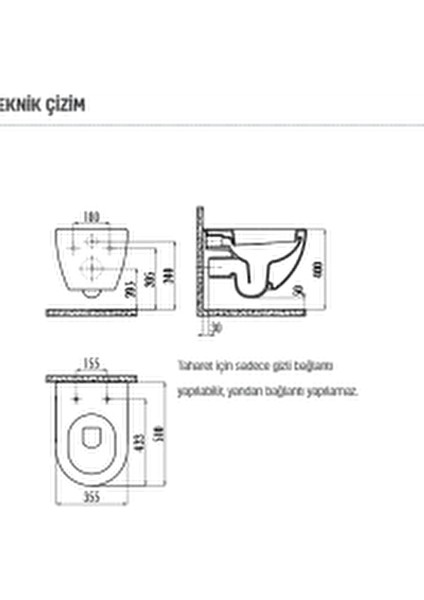 FE320 Free Asma Klozet ve Yavaş Kapanan Kapak
