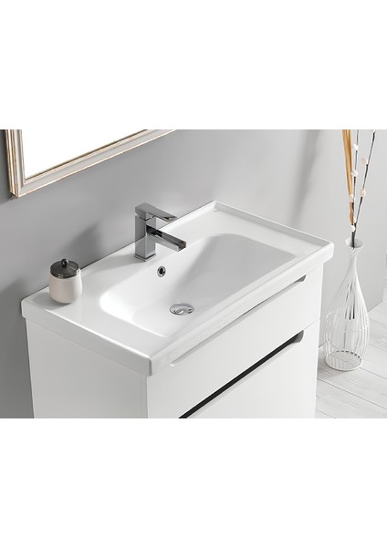 Cerastyle Frame Etajerli Lavabo 65 cm