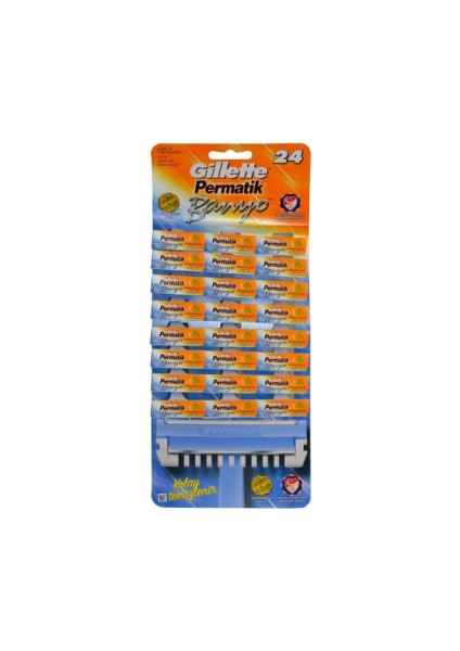 Permatik Banyo Saplı Jilet Kartela 48 Parça (4767) - MRK2284-3227