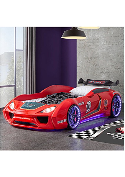 Vento Cooper Full Ledli Rüzgarlıklı Arabalı Yatak Kırmızı fiyatları