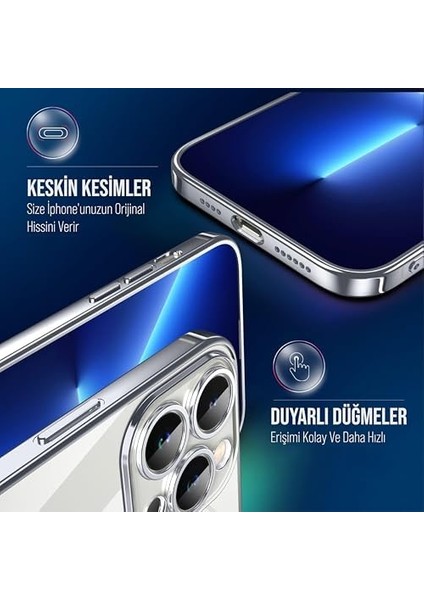 iPhone 14 Pro Max Kamera Korumalı Şeffaf Silikon Kılıf modelleri