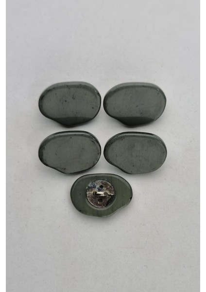 Küçük Boy Akrilik Deliksiz Füme Çeket Hırka Yelek Düğmesi 5 Adet