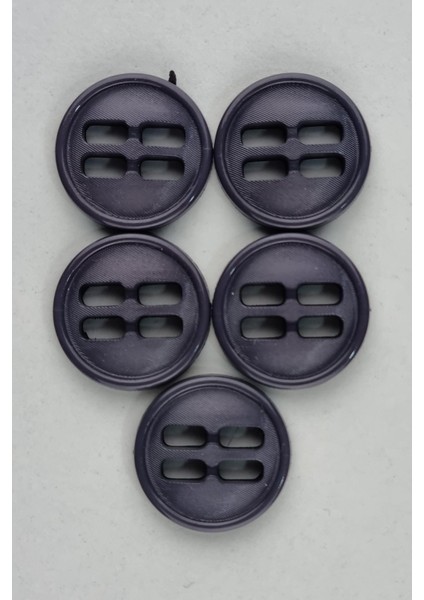 Orta Akrilik Dikdörtgen Delikli Eflatun Kaban Çeket Hırka Yelek Düğmesi 5 Adet