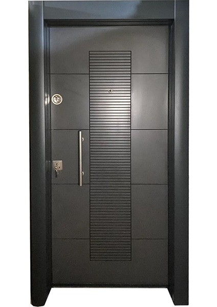 Çelik Kapı, Tırnaklı Çelik Kapı, Daire Kapısı, Çelik Kapı, Ahşap Desenli Kapı Sağ Açılım