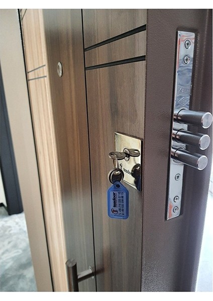 Çelik Kapı, Tırnaklı Daire Kapı Düz Model Statik Kasalı Tanganika Daire Kapısı Sağ Açılım