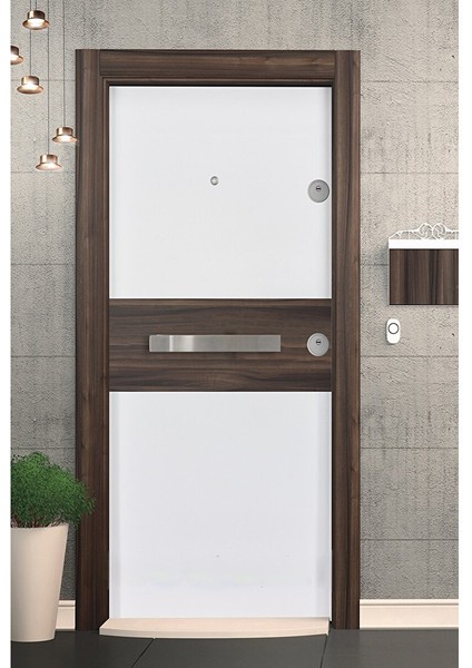 Çelik Kapı High Gloss Serisi Model Akasya Sol