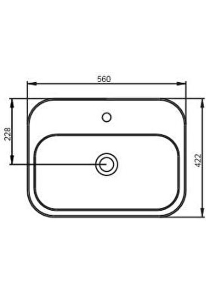 Aqua Tezgah Üstü Oval Dikdörtgen Lavabo 56CM modelleri