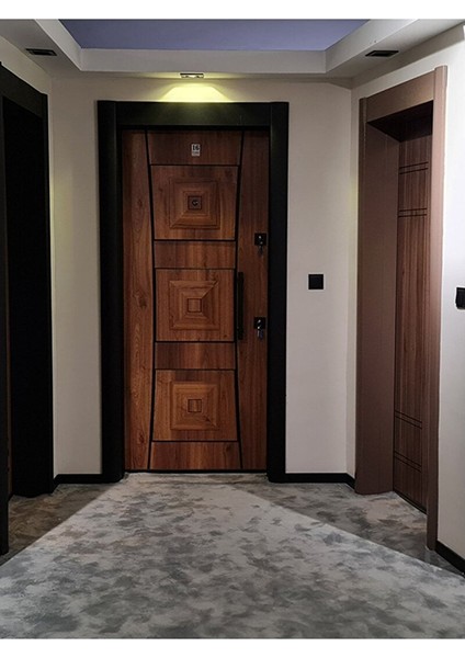 Çelik Kapı, Ahşap Renk , Kabartma Model Çelik Kapı, Tırnaklı Çelik Kapı Sağ Açılım modelleri