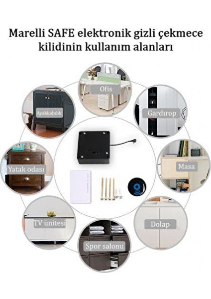 Safe Elektronik Kartlı Gizli Çekmece,dolap Kapak,kabin Kilidi fırsatları