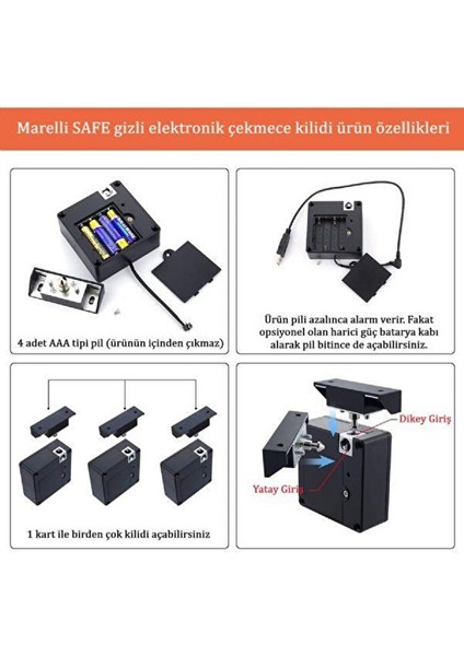 Safe Elektronik Kartlı Gizli Çekmece,dolap Kapak,kabin Kilidi indirimleri
