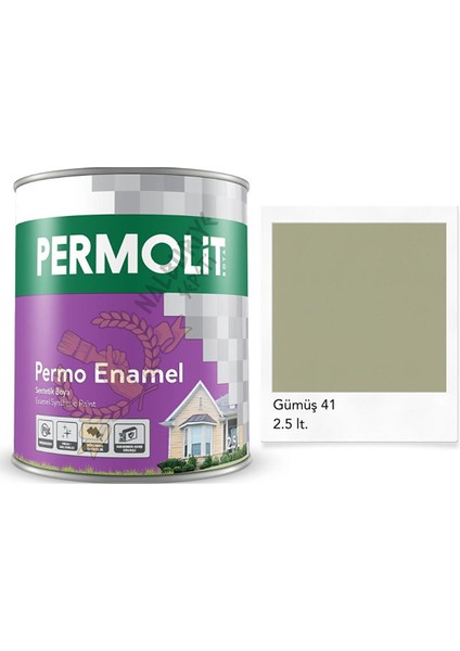 Enamel Sentetik Yağlı Boya Gümüş 2.5 Lt.