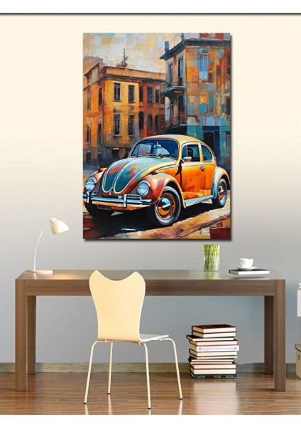 Kanvas Tablo Klasik Araba Kaplumbağa 100X140 cm