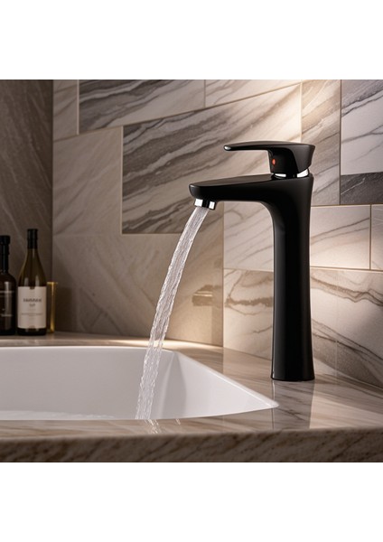 Siyah Mix Çanak Lavabo Bataryası 29 cm fırsatları