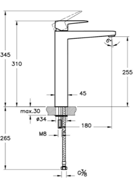 Artema Root Square Lavabo Bataryası A42733 Çanak - Krom fiyatları