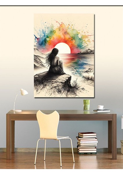 Kanvas Tablo Gün Batımı ve Kayalıklar 70X100 cm fiyatları