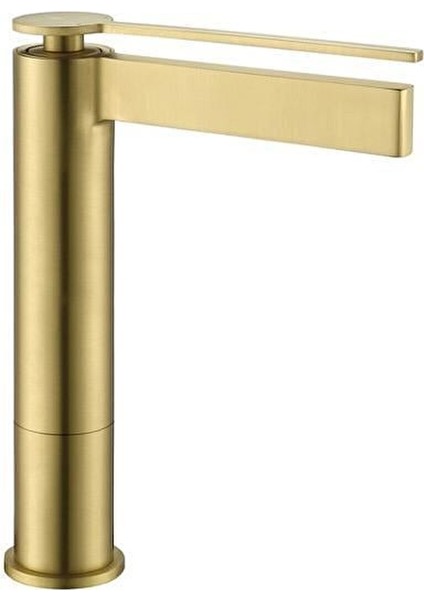 Yüksek Lavabo Bataryasi Firçalanmiş Altin FJ-6022