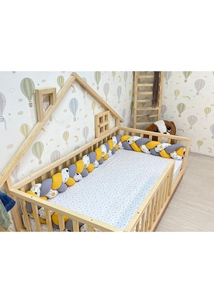 Ahşap Montessori Karyola - Masif Ahşap Karyola - Montessori Çocuk ve Bebek Yatak Opmont-10 100X200 cm indirimleri