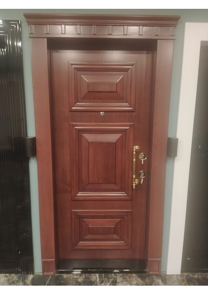 Çelik Kapı Doğal Kaplama Serisi Model Quality Merkezi Kilit Sol