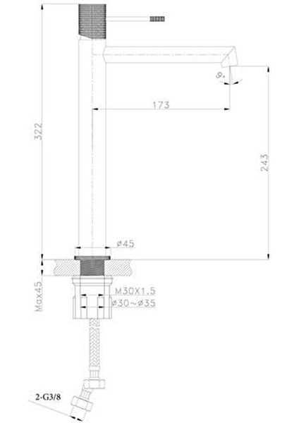 Yüksek Lavabo Bataryasi Krom FM-2121