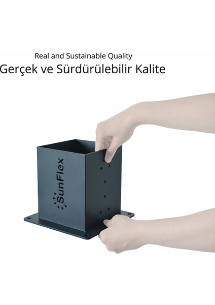 14 x 14 Ahşap Kolonlar Için Uniflex Pergola Yer ve Duvar Montaj Braketi