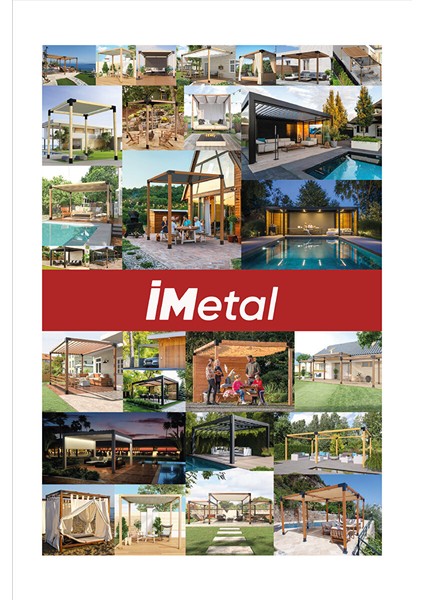 Sarar Ahşap Pergola Seti Iki Bölümlü 90X90 mm Ahşaplar ve Tente Dahil