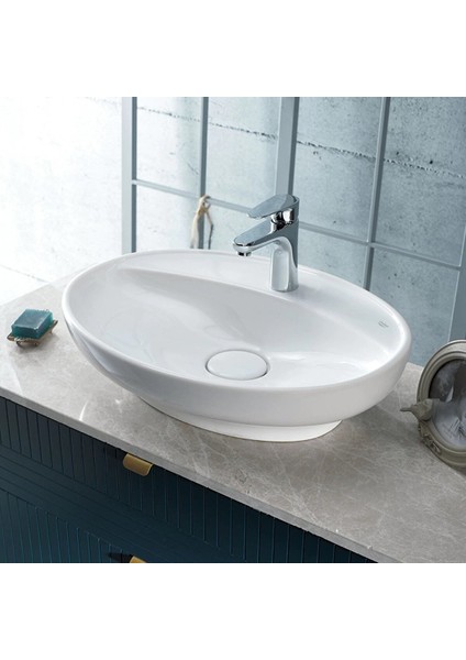 Turkuaz Cerastyle Lal C Serisi Tezgah Üstü Lavabo 60*45,5 cm fiyatları
