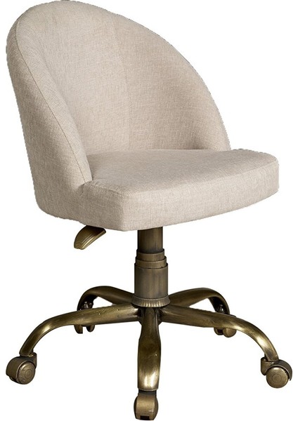 Joy Genç Odası Amortisörlü Tekerlekli Çalışma Sandalyesi Krem