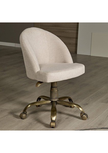 Joy Genç Odası Amortisörlü Tekerlekli Çalışma Sandalyesi Krem fiyatları