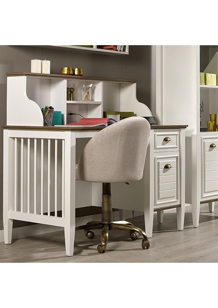 Joy Genç Odası Amortisörlü Tekerlekli Çalışma Sandalyesi Krem fırsatları