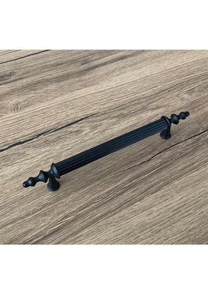 Mat Siyah Mobilya Dolap Mutfak Çekmece Kulpu 128 mm (12,8 Cm) 5 Adet