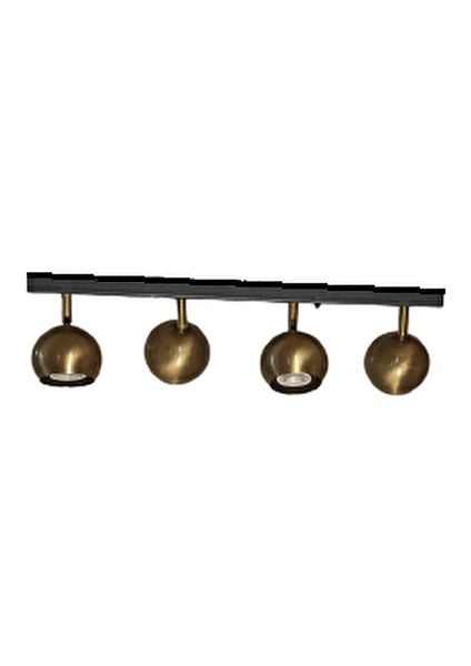 Metal Modern 4 Lü Eskitme Kaplama Masa Üstü Siyah LED Spot 180 Derece Hareketli Avize Günışığı Ampullü fiyatları