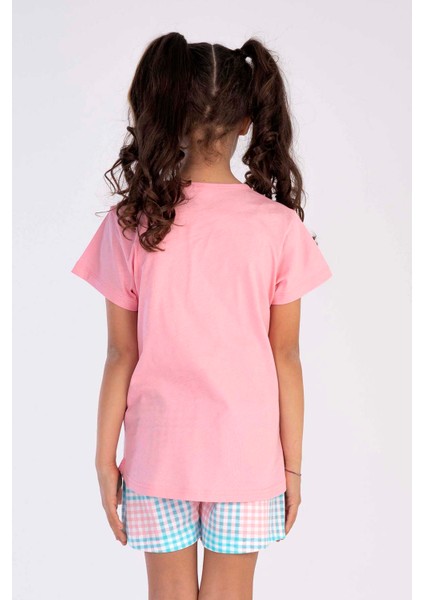 Pamuklu Kız Çocuk Kısa Kol Şortlu Pijama Takım , 212573 fırsatları