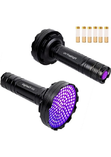 128 LED Ultraviyole Uv Mor Işık Fener