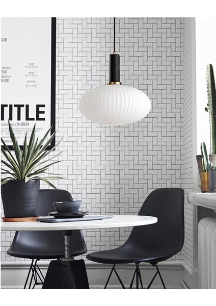 Rustik Dekoratif Metal Modern Siyah Beyaz Opal Camlı Tekli Avize 30CM