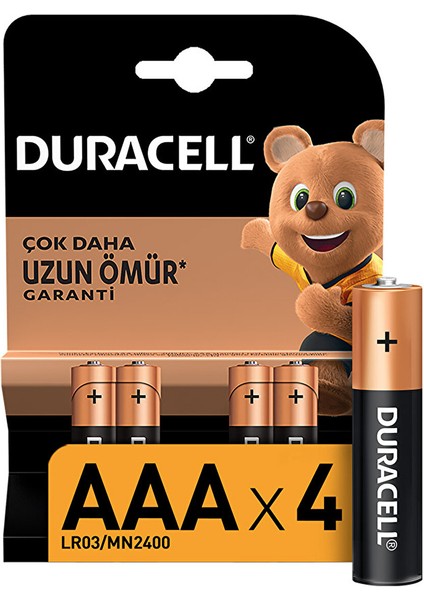 Alkalin Aaa Ince Kalem Piller, 4'lu Paket