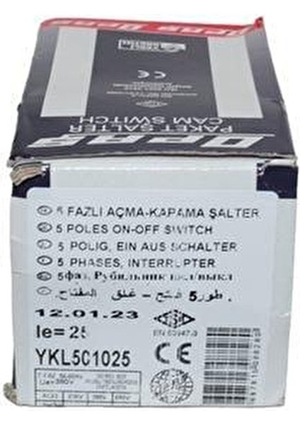 5X25A Aç-Kapa 0-1 Kilitli Tip Pako Şalter modelleri