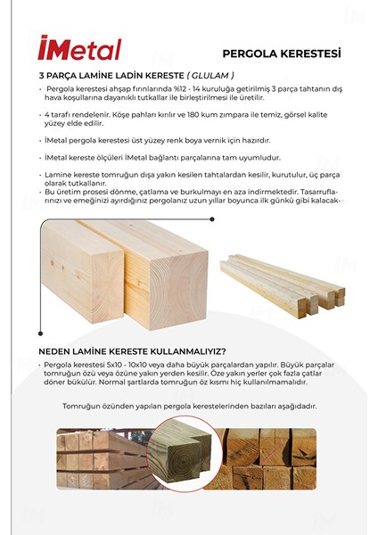 Sarar Ahşap Pergola Seti Duvardan Iki Bölümlü 90X90 mm Ahşaplar ve Tente Dahil