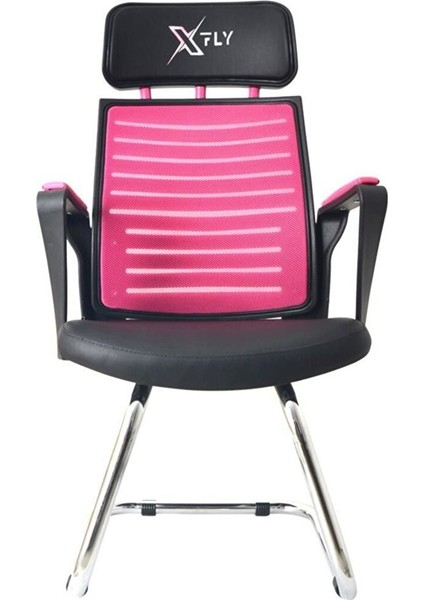 Xfly Metal Ayaklı Oyuncu Koltuğu - Pembe File - 2400J0545 Pembe
