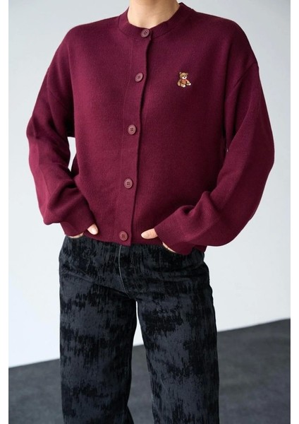 Ayıcıklı Hırka - Bordo fiyatları