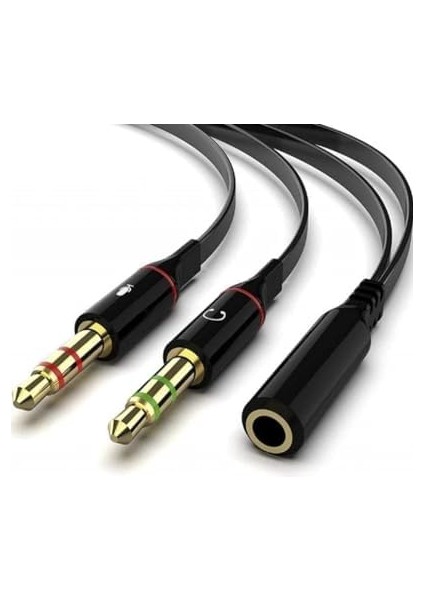 Girişli Kulaklığı Bilgisayara Bağlama, Kulaklık ve Mikrofon Ayırıcı, 1 Dişi 2 Ekek 3.5mm Jak Mikrofonlu Kulaklık Ayırıcı, Çevirici Aux 3.5mm Stereo Dişi x 2 Stereo Erkek Kulaklık Ayırıcı fiyatları