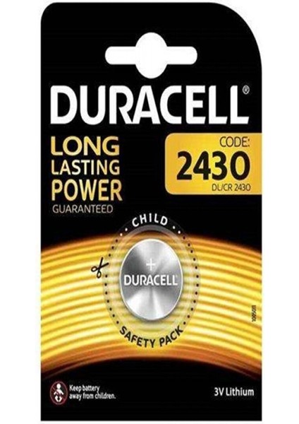 CR2430 3V Lityum Para Pil Tekli Blister