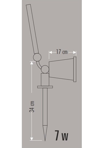 7310 Günışığı Solar Bahçe Armatürü IP65 7W indirimleri