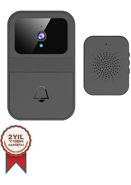Torima D9 Siyah Akıllı Su Geçirmez Kablosuz Kapı Zili